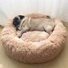 Long Plush Super Soft Pet Bed Kennel Dog Round Cat Winter Warm Sleeping Bag Puppy Cushion Mat Portable Cat Supplies 40/50/60cm