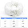 Long Plush Super Soft Pet Bed Kennel Dog Round Cat Winter Warm Sleeping Bag Puppy Cushion Mat Portable Cat Supplies 40/50/60cm